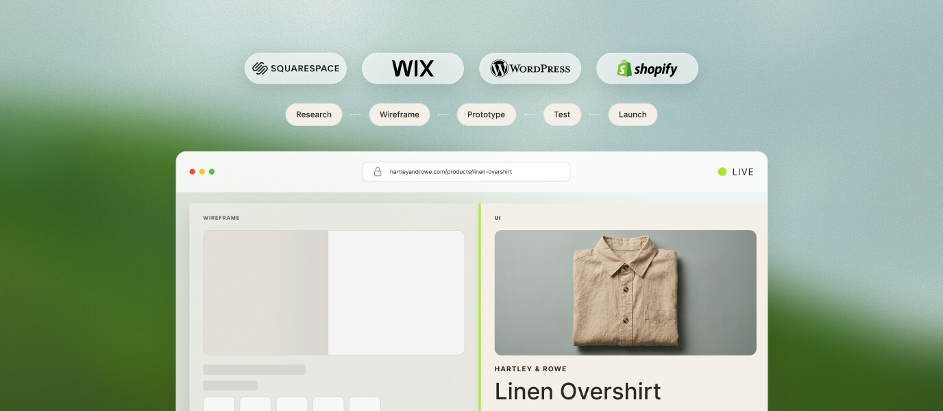 UX UI Hero Wireframe to UI