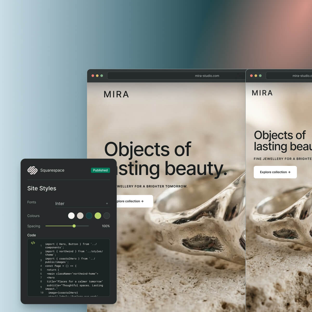 Want elegance without the hassle Build on Squarespacece